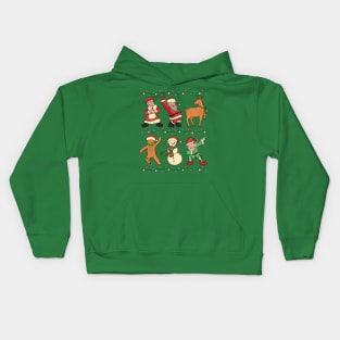 Dancing Christmas Characters // Dabbing Flossing Santa, Mrs Claus, Rudolph & more Kids Hoodie